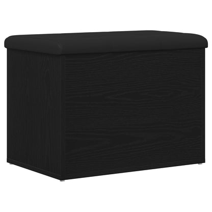 Oppbevaringsbenk Svart Eik 60x40x45 cm Konstruert Tre