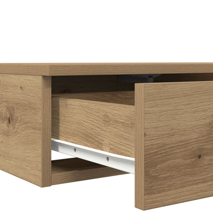 Seng med Skuffer i Håndlaget Eik 100x36,5x16,5 cm i Konstruert Tre