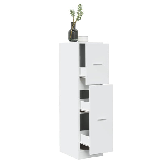 Apotekskap hvit 30x41x118 cm konstruert tre - DMF Handel