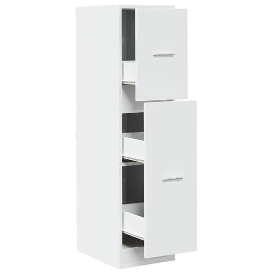 Apotekskap hvit 30x41x118 cm konstruert tre - DMF Handel