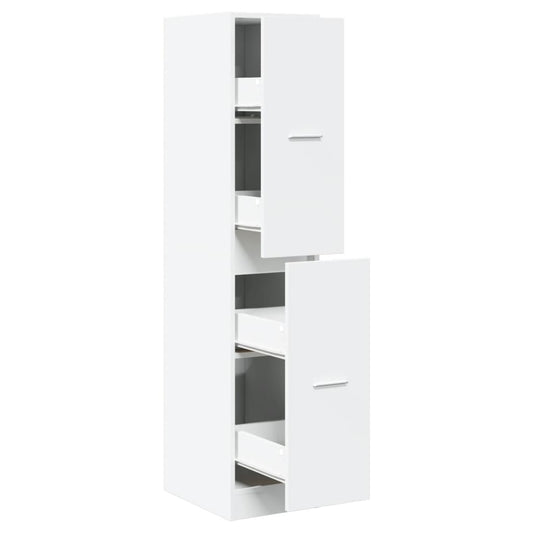 Apotekskap hvit 30x41x144,5 cm konstruert tre - DMF Handel