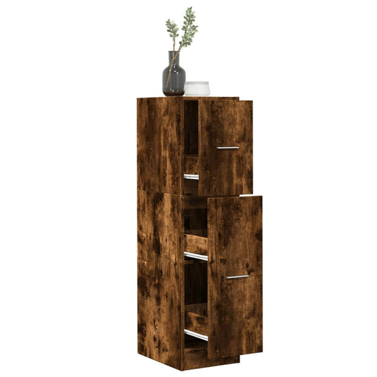 Apotekskap røkt eik 30x41x118 cm konstruert tre - DMF Handel