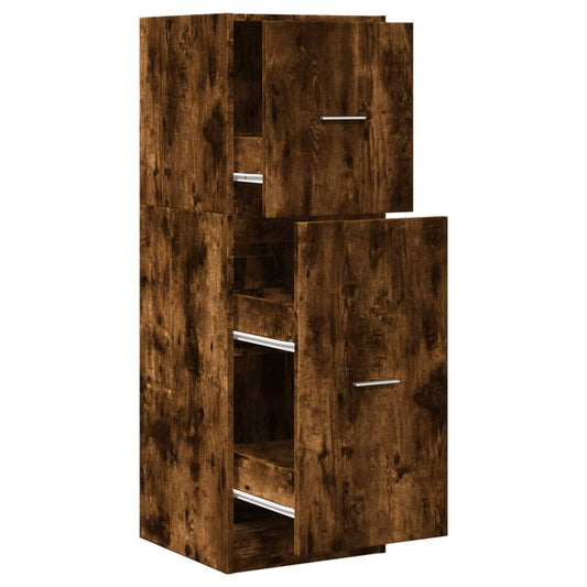 Apotekskap røkt eik 40x41x118 cm konstruert tre - DMF Handel