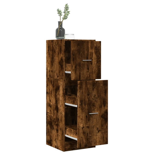 Apotekskap røkt eik 40x41x118 cm konstruert tre - DMF Handel