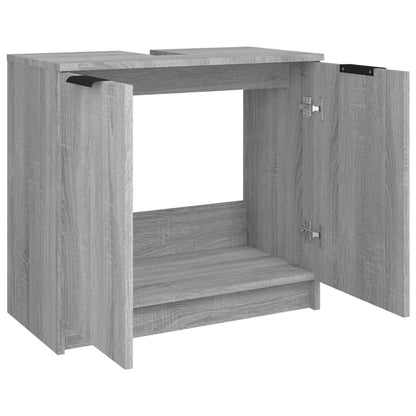 Baderomsskap grå sonoma eik 64,5x33,5x59 cm konstruert tre - DMF Handel