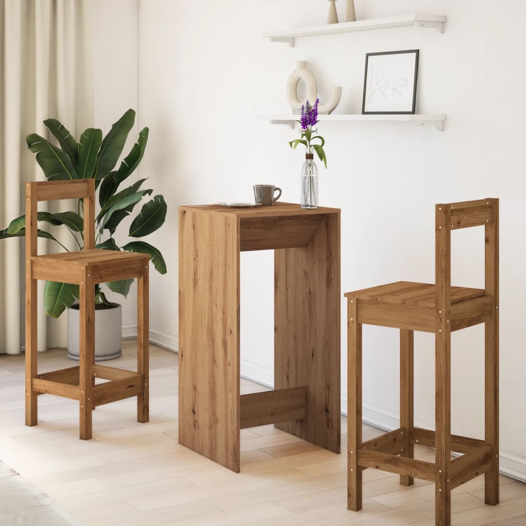 Barbord artisan eik 51x50x103,5 cm konstruert tre - DMF Handel