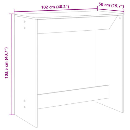 Barbord brun eik 102x50x103,5 cm konstruert tre - DMF Handel