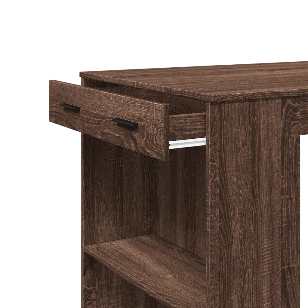 Barbord brun eik 102x70x103,5 cm konstruert tre - DMF Handel