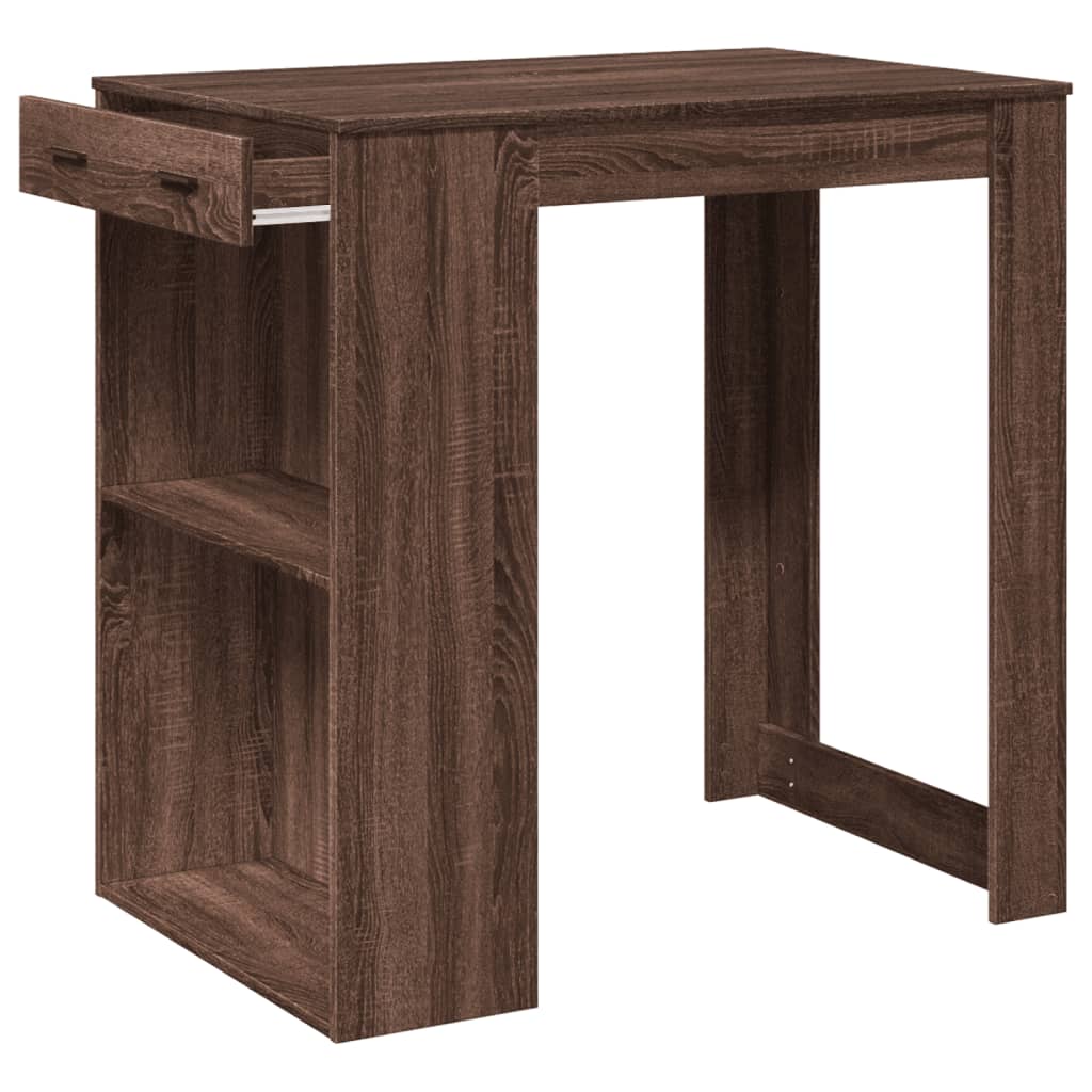 Barbord brun eik 102x70x103,5 cm konstruert tre - DMF Handel
