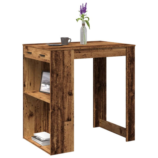 Barbord gammelt tre 102x70x103,5 cm konstruert tre - DMF Handel