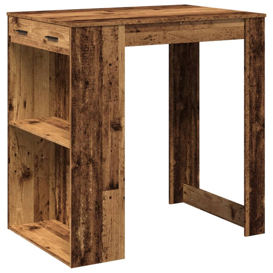 Barbord gammelt tre 102x70x103,5 cm konstruert tre - DMF Handel