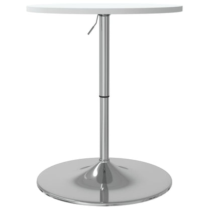 Barbord hvit 60x60x90 cm konstruert tre og forkrommet stål - DMF Handel