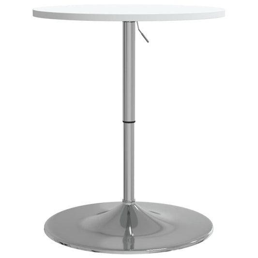 Barbord hvit 60x60x90 cm konstruert tre og forkrommet stål - DMF Handel