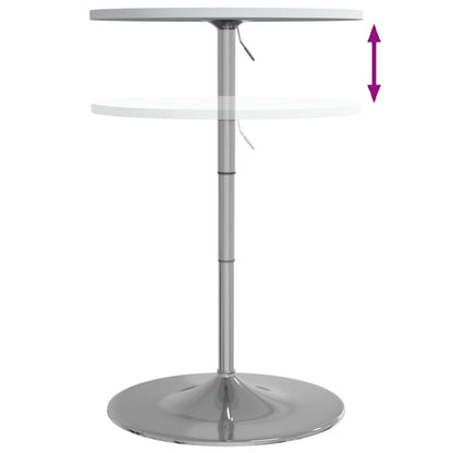 Barbord hvit 60x60x90 cm konstruert tre og forkrommet stål - DMF Handel