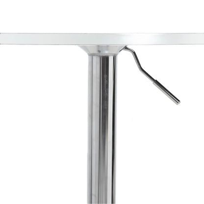 Barbord hvit 60x60x90 cm konstruert tre og forkrommet stål - DMF Handel