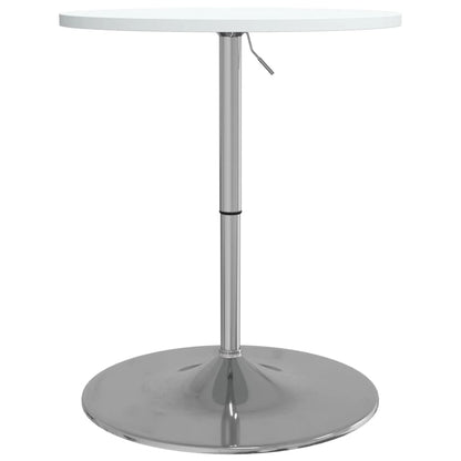 Barbord hvit 60x60x90 cm konstruert tre og forkrommet stål - DMF Handel