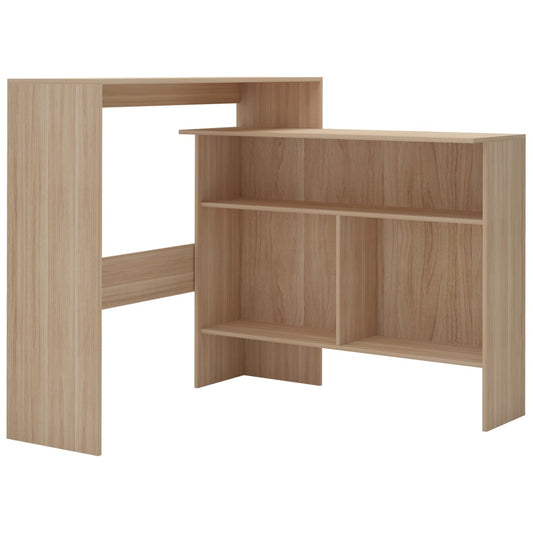 Barbord med 2 bordplater 130x40x120 cm eik - DMF Handel