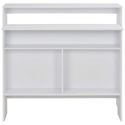 Barbord med 2 bordplater 130x40x120 cm hvit - DMF Handel