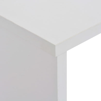 Barbord med 2 bordplater 130x40x120 cm hvit - DMF Handel