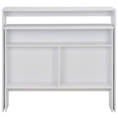 Barbord med 2 bordplater 130x40x120 cm hvit - DMF Handel