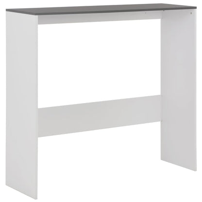 Barbord med 2 bordplater hvit og grå 130x40x120 cm - DMF Handel
