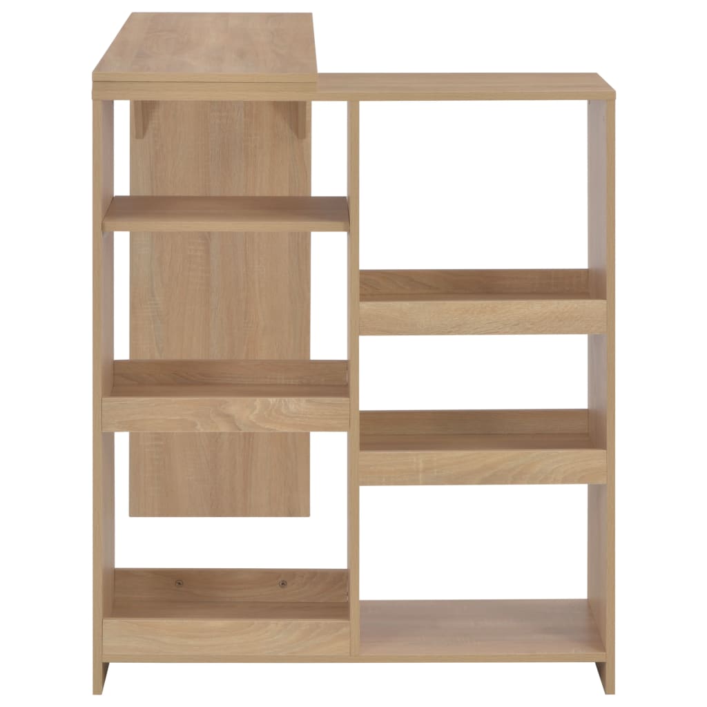Barbord med flyttbar hylle eik 138x39x110 cm - DMF Handel