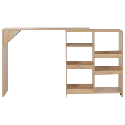 Barbord med flyttbar hylle eik 138x39x110 cm - DMF Handel
