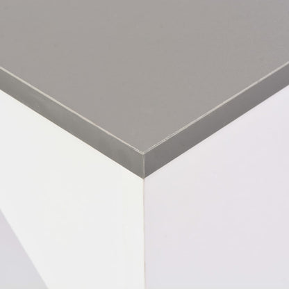 Barbord med flyttbar hylle hvit 138x39x110 cm - DMF Handel