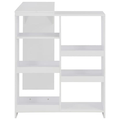 Barbord med flyttbar hylle hvit 138x39x110 cm - DMF Handel