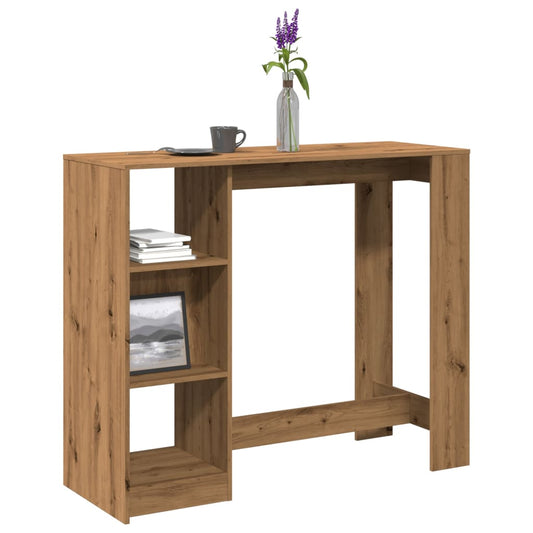 Barbord med hylle artisan eik 124x46x103,5 cm konstruert tre - DMF Handel