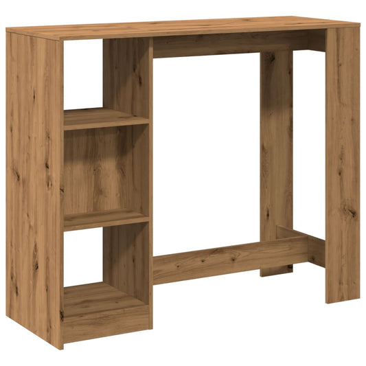 Barbord med hylle artisan eik 124x46x103,5 cm konstruert tre - DMF Handel