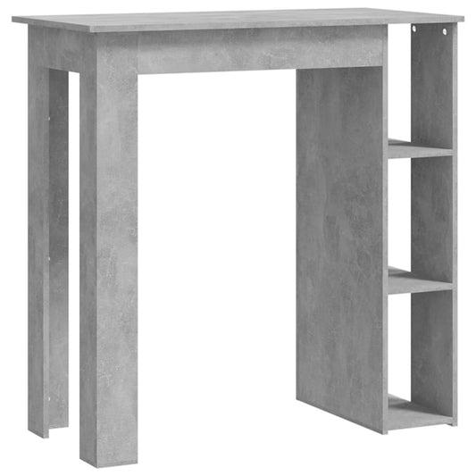 Barbord med hylle betonggrå 102x50x103,5 cm konstruert tre - DMF Handel