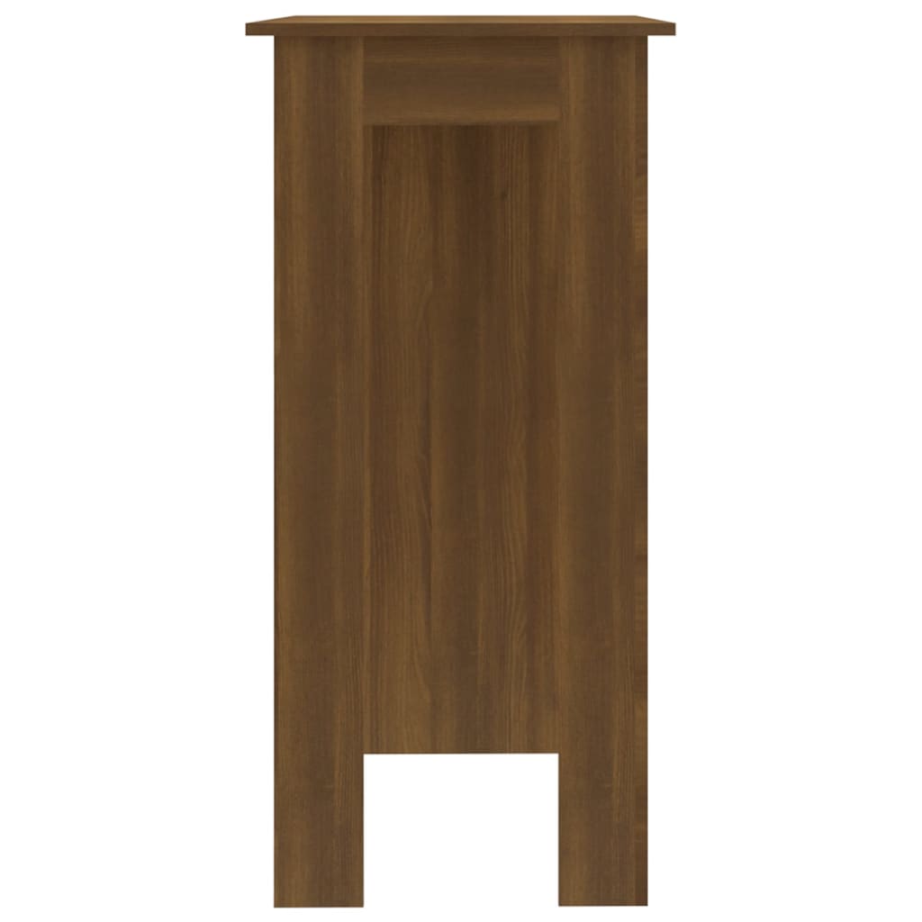 Barbord med hylle brun eik 102x50x103,5 cm konstruert tre - DMF Handel
