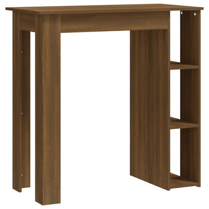 Barbord med hylle brun eik 102x50x103,5 cm konstruert tre - DMF Handel
