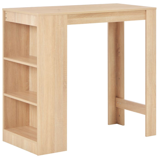 Barbord med hylle eik 110x50x103 cm - DMF Handel