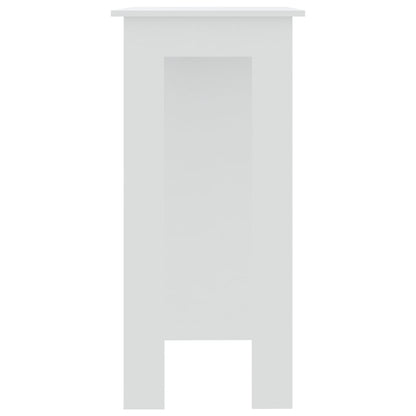 Barbord med hylle hvit 102x50x103,5 cm konstruert tre - DMF Handel