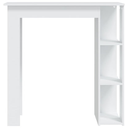 Barbord med hylle hvit 102x50x103,5 cm konstruert tre - DMF Handel