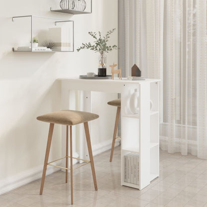 Barbord med hylle hvit 102x50x103,5 cm konstruert tre - DMF Handel
