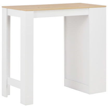Barbord med hylle hvit 110x50x103 cm - DMF Handel