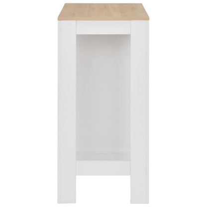Barbord med hylle hvit 110x50x103 cm - DMF Handel