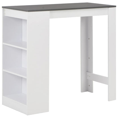 Barbord med hylle hvit 110x50x103 cm - DMF Handel