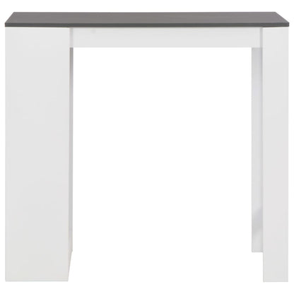 Barbord med hylle hvit 110x50x103 cm - DMF Handel