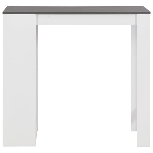 Barbord med hylle hvit 110x50x103 cm - DMF Handel