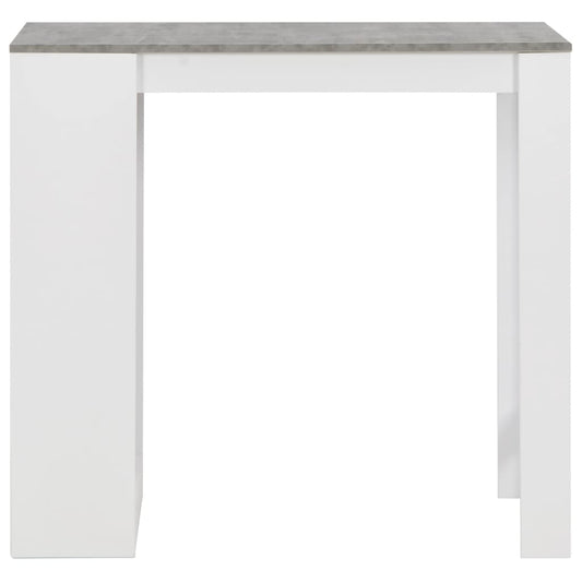 Barbord med hylle hvit 110x50x103 cm - DMF Handel