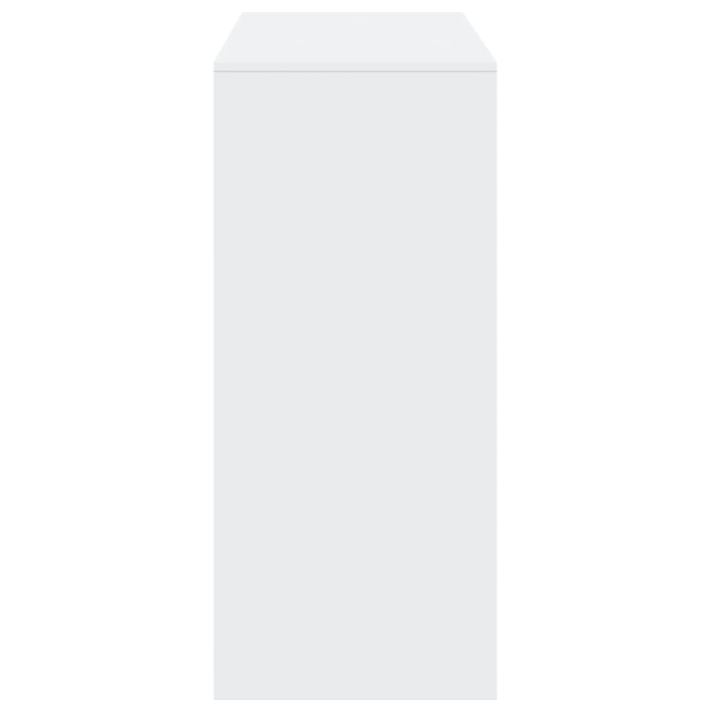 Barbord med hylle hvit 124x46x103,5 cm sponplate - DMF Handel