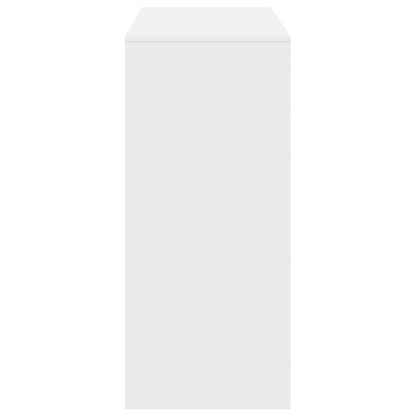Barbord med hylle hvit 124x46x103,5 cm sponplate - DMF Handel