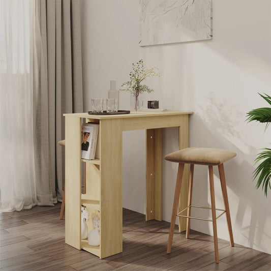 Barbord med hylle sonoma eik 102x50x103,5 cm konstruert tre - DMF Handel