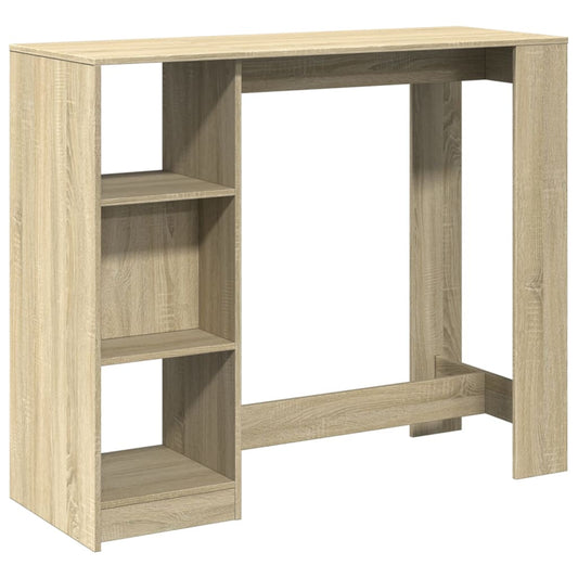Barbord med hylle sonoma eik 124x46x103,5 cm konstruert tre - DMF Handel