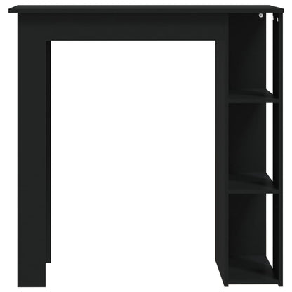 Barbord med hylle svart 102x50x103,5 cm konstruert tre - DMF Handel