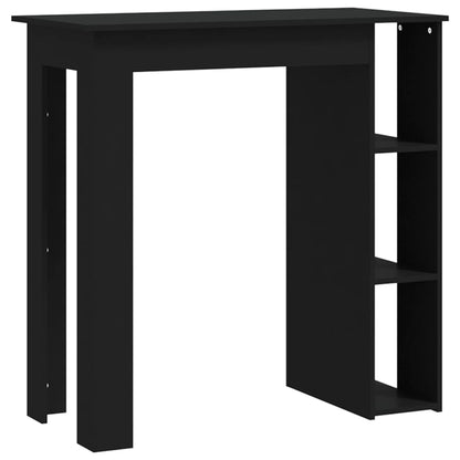 Barbord med hylle svart 102x50x103,5 cm konstruert tre - DMF Handel